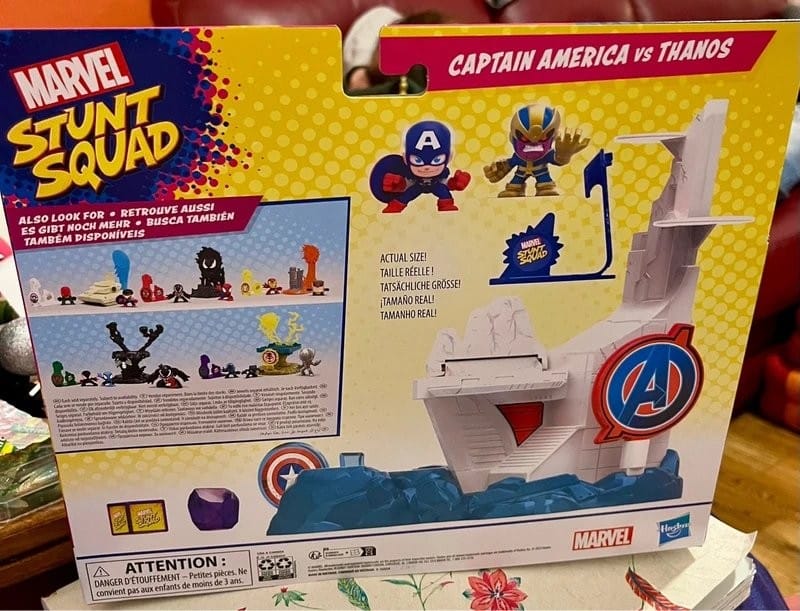 Marvel Stunt Squad Captain America vs Thanos Playset Figures Age 4+ Boxed