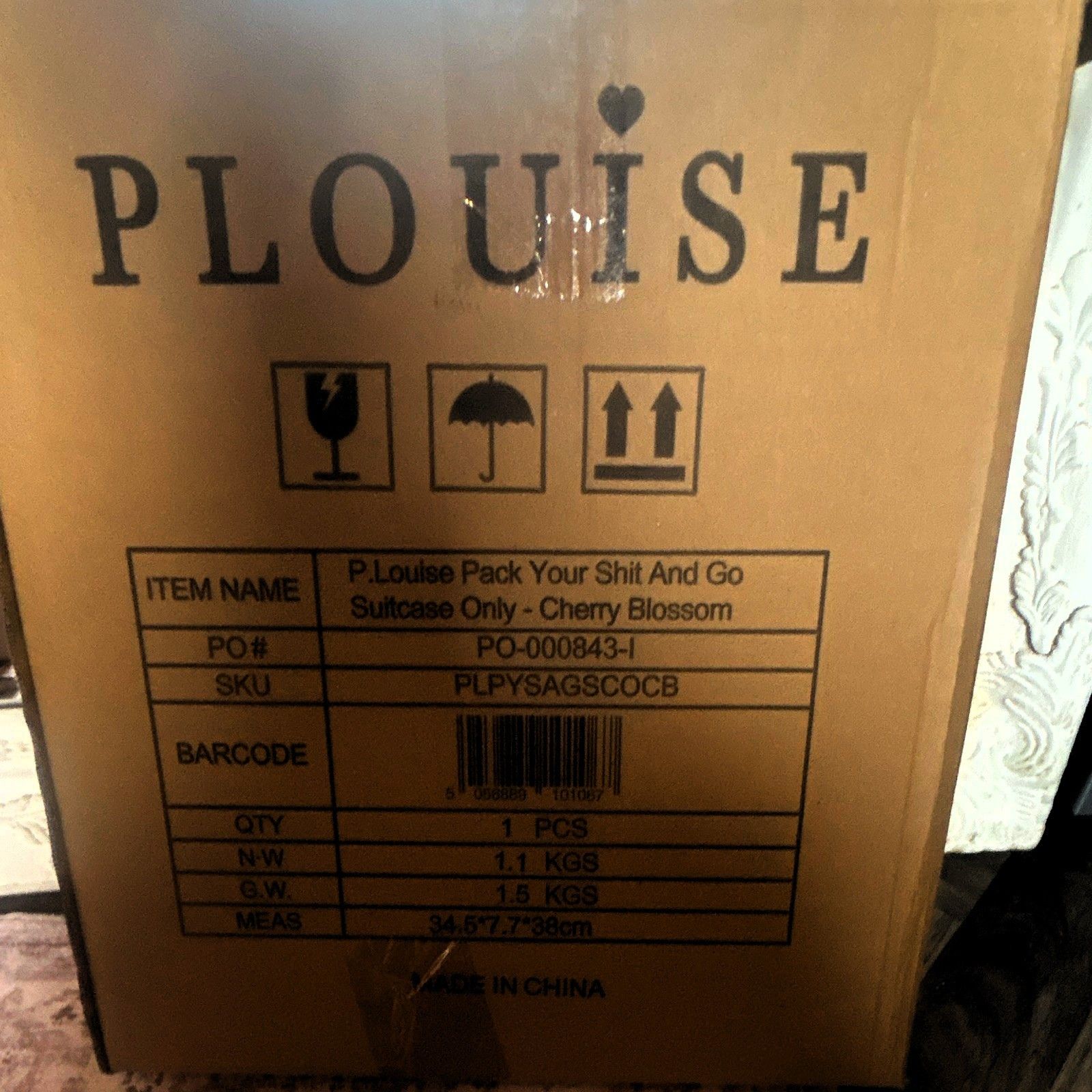 P Louise Pack Your Sh*t And Go - Cherry Blossom Suitcase with 7 Products