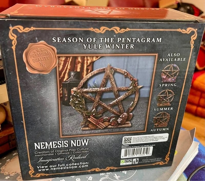 Nemesis Now Season Of The Pentagram Yule Winter Figurine Pagan Gothic Boxed