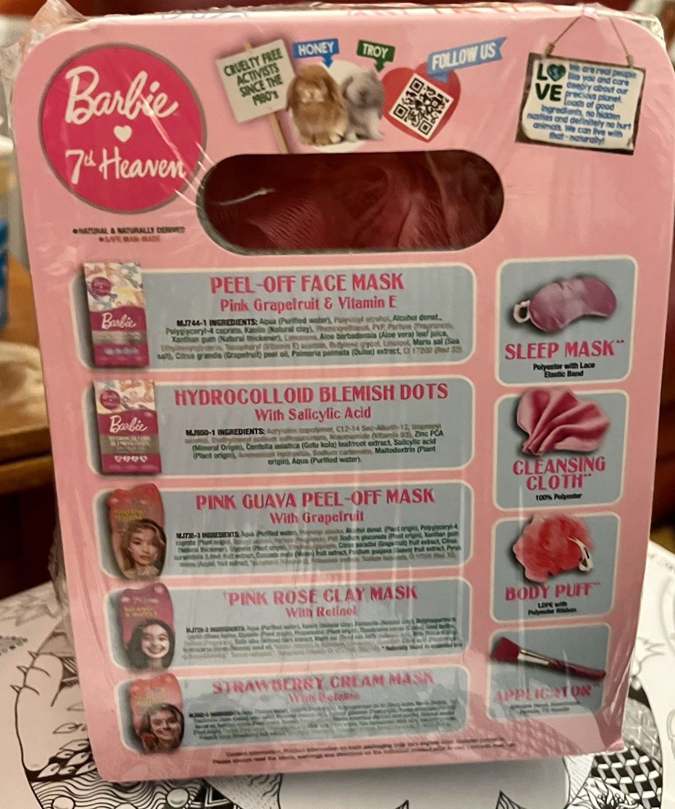 Barbie Pamper Hamper Gift Set with 7th Heaven Face Masks