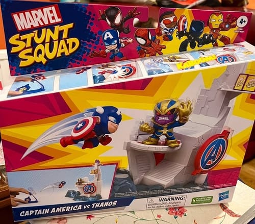 Marvel Stunt Squad Captain America vs Thanos Playset Figures Age 4+ Boxed