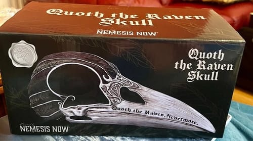 Nemesis Now Quoth The Raven Skull Figurine Gothic Home Decor Ornament Boxed