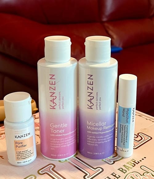Kanzen Skincare Bundle Hyposhot Wand Micellar Remover Gentle Toner - New
