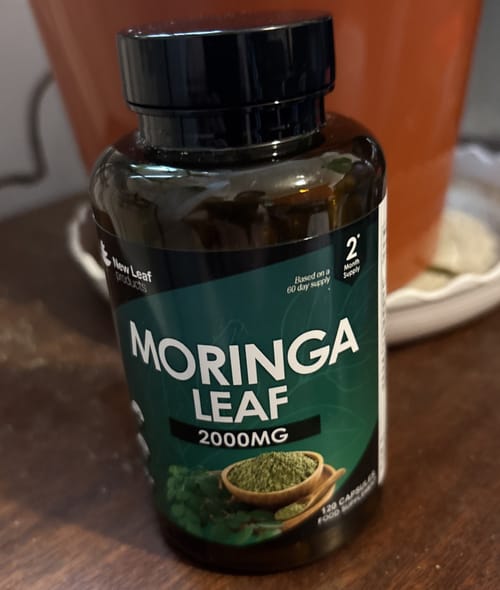 Moringa Leaf Capsules - High Strength 2000mg Pure Moringa Extract & Powder Vegan